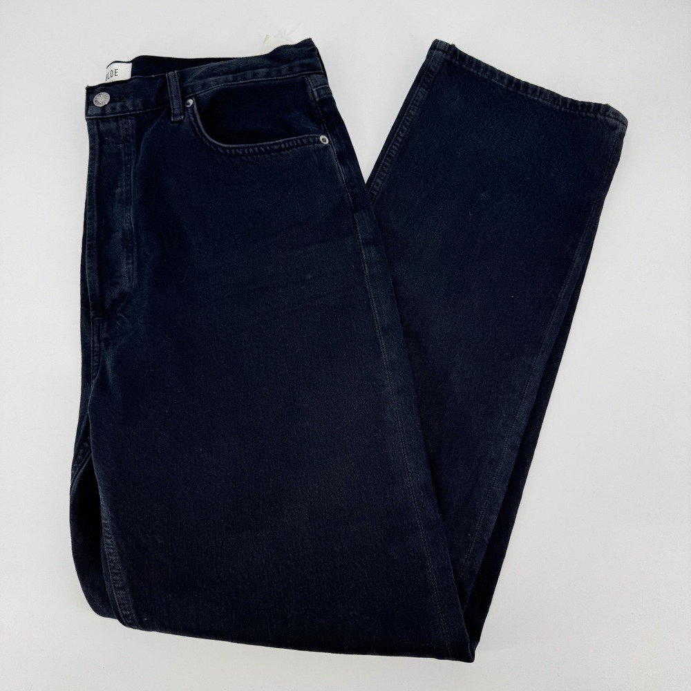 AGOLDE Black Straight Leg Jeans Men's Size 32 Rigid Cotton Denim‎